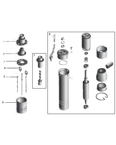 Насос свердловинний шнековий VOLKS pumpe 4QGD 1,8-50-0,5кВт 4 дюйми +кабель 15м