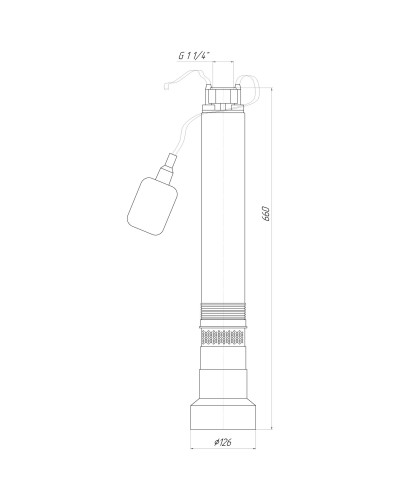 Насос колодязний OPTIMA OP 5,1 - 40/5 F 0,37 кВт, P max=0,45 кВт( з поплавком )