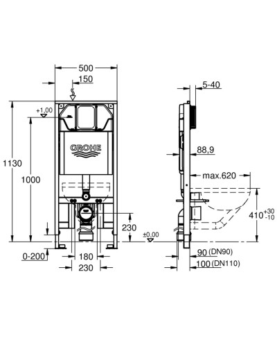 Инсталляция для унитаза Grohe Rapid SL Slim (39687000)