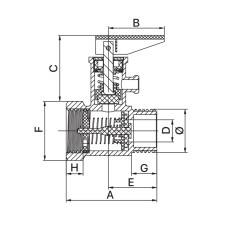 Предохранительный клапан для бойлера Europroduct EP.2001 - 1/2" 6BAR (с ручкой) (EP6035)