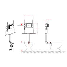 Установочный бачок для напольного унитаза Koer KT-0405 420x120x750mm без панели смыва (KR5314)