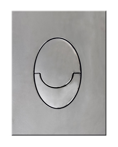 Панель смыва пластиковая Koer KT-0606-01 157x198x3mm, закругленная кнопка (KR5342)