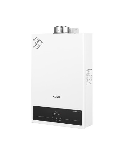Газовая колонка KOER KWH.G0312 TURBO WHITE турбированная 12 л/мин, цвет белый (KR5557)