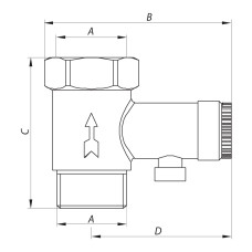 Предохранительный клапан для бойлера 1/2” Koer KR.1039 (KR2674)