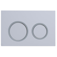 Панель смыва Koer KT-0605-03 220x140x12mm пластиковая, кнопка круглая (KR5316)