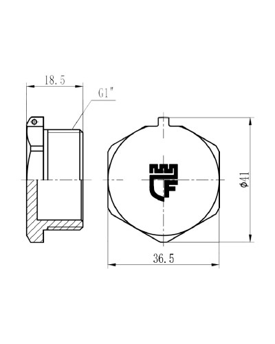 Заглушка SD Forte 1" ЗР SF35325