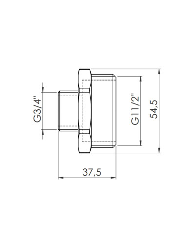 Ніпель редукційний SD Forte 1" 1/2х3/4" SF3594020