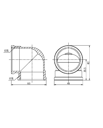 Кут SD Forte 1" 1/4 ВВ SF36832