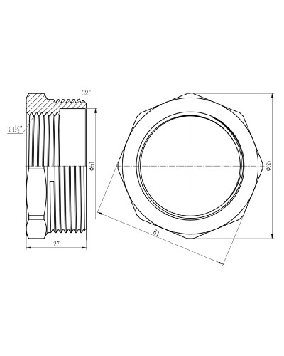 Футорка SD Forte 2"х1" 1/2 ЗВ SF3745040