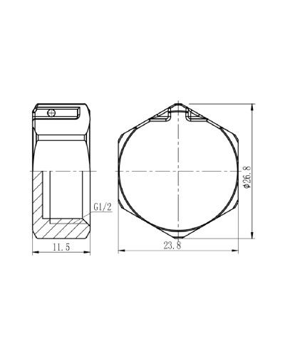 Заглушка SD Forte 1/2" ВР хром SF352H15