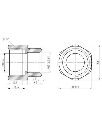 Муфта обтискна SD Forte 16х1/2" В SF171W1615