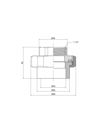 Згін "Американка" PPR Thermo Alliance 50х1" 1/2 ВР