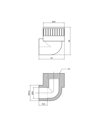 Кутик PPR Thermo Alliance 25х3/4" ВР