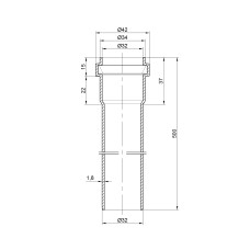 Труба PPR каналізаційна TA Sewage 32х1,8, 0,5 м