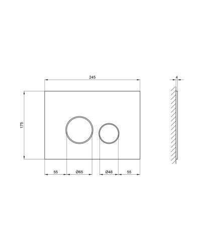 Панель змиву для унітаза Qtap Nest QT0111V1164GW