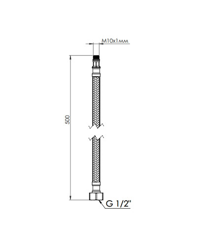 Гнучка підводка для води SD Forte М10 50 см (пара) SF390W50