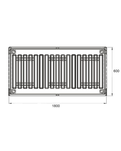 Радіатор сталевий Thermo Alliance 22 тип 600х1800 бічне підключення
