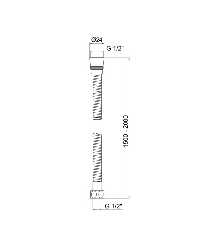 Шланг Lidz Niagara 13 1,5-2 м LDNIA13CRM35461 Chrome