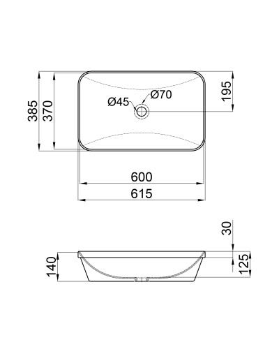 Раковина Qtap Scorpio 610х380х150 White з донним клапаном QT1411K491W