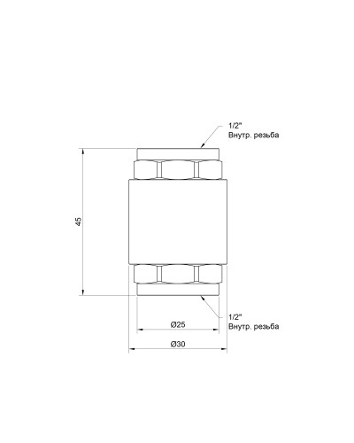 Зворотний клапан SD Plus з латунним штоком 1/2" SD240W15