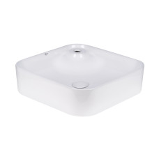 Раковина-чаша Qtap Stork 430x430x125 White з донним клапаном QT15112194W