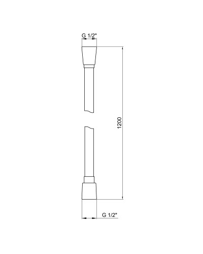 Шланг для ручного душу Qtap Hadice 1200 мм QTHADPVC120B Black Matt