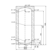 Теплоакумулятор Thermo Alliance TA-ТАМ-00 300 з ізоляцією 60 мм
