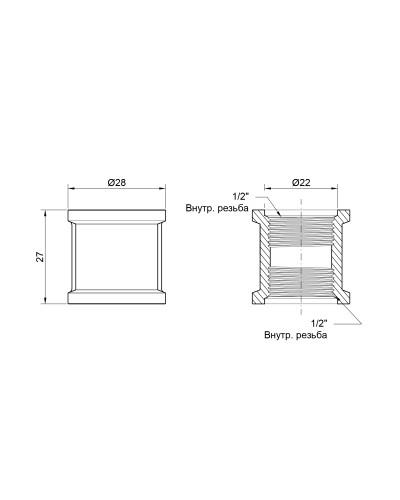 Муфта SD Plus 1/2" ВР SD40415