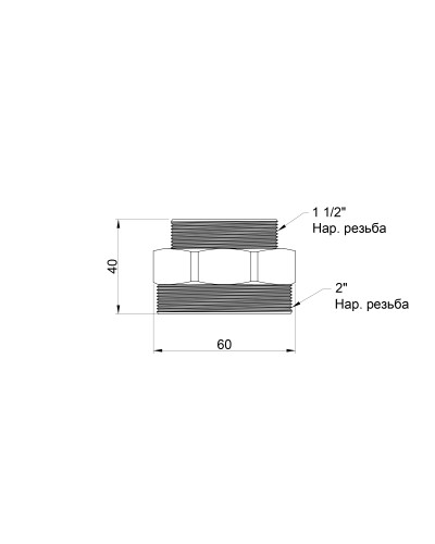 Ніпель SD Plus 2"х1 1/2" ЗР SD4085040