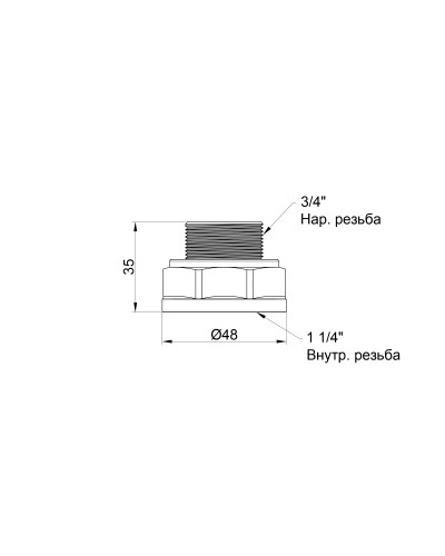 Перехід SD Plus 1 1/4"х3/4" ВЗ SD4093220