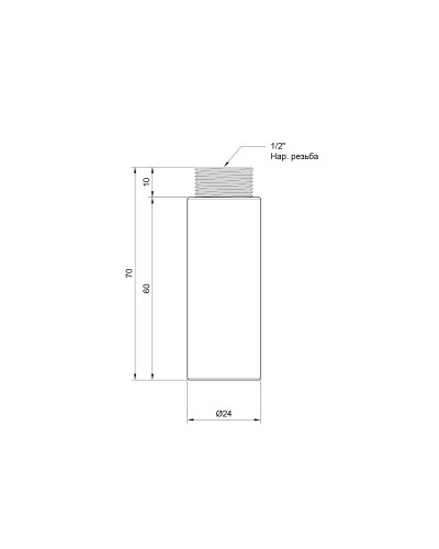 Подовжувач SD Plus 60х1/2" хром SD1301560