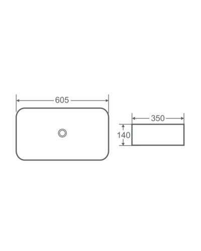 Раковина-чаша Qtap Tern 605x350x140 White з донним клапаном QT17112270W