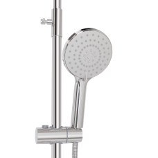 Душова система з верхнім тропічним душем універсальна Lidz Latwa 1030 на три споживача (з виливом) (k35) LDLAT1030CRM45417 Chrome