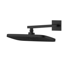 Душова система з верхнім тропічним душем універсальна Qtap Gemini прихованого монтажу на три споживача QTGEM114BLM45703 Black Matt