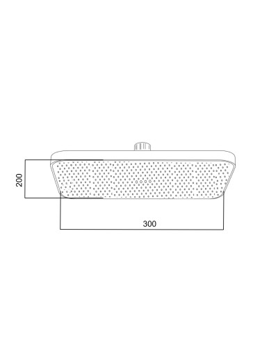 Лійка для верхнього душу Qtap Hlavova 300x200 мм прямокутна QTHLA107BLM45783 Black Matt