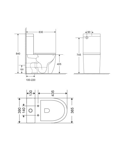 Унітаз-компакт Qtap Robin Ultra Quiet безободковий з сидінням Soft-close QT13222128AUQ1W