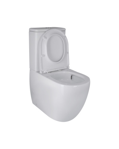 Унітаз-компакт Qtap Robin Ultra Quiet безободковий з сидінням Soft-close QT13222128AUQ1W