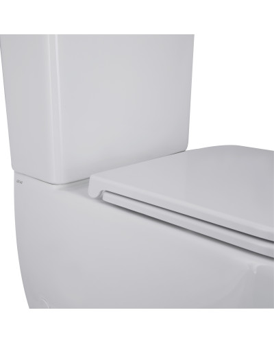 Унітаз-компакт Qtap Robin Ultra Quiet безободковий з сидінням Soft-close QT13222128AUQ1W