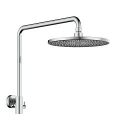 Душова система з верхнім тропічним душем універсальна Qtap Slavonice на три споживача (з виливом) QTSLA111CRM45904 Chrome