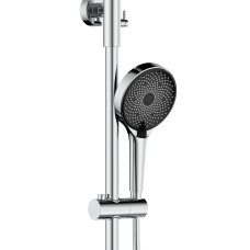 Душова система з верхнім тропічним душем універсальна Qtap Slavonice на три споживача (з виливом) QTSLA111CRM45904 Chrome