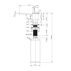 Дозатор для миючого засобу Lidz LK118 круглий Brushed Steel (LDLK118BRU46400)