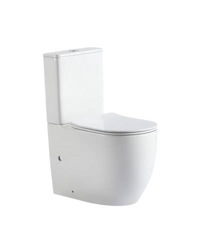 Унітаз підлоговий Qtap Robin New Ultra Quiet безобідковий з сидінням Soft-close WHITE QT13226083AW