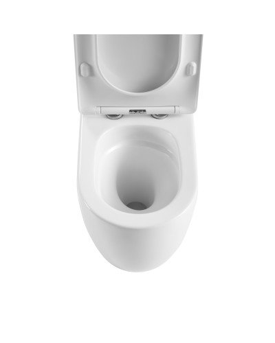 Унітаз підлоговий Qtap Robin New Ultra Quiet безобідковий з сидінням Soft-close WHITE QT13226083AW