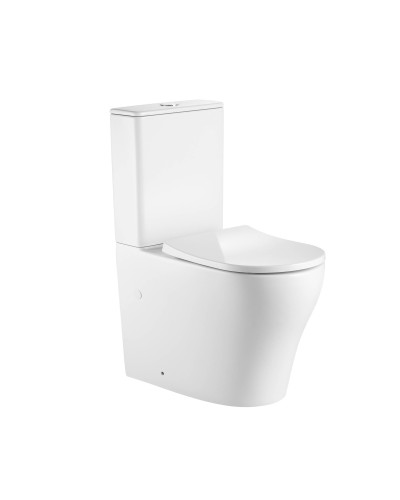 Унітаз підлоговий Qtap Virgo Ultra Quiet безобідковий з сидінням Soft-close WHITE QT18226092AW