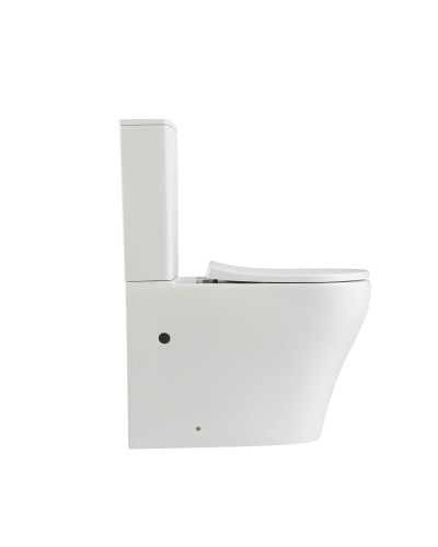 Унітаз підлоговий Qtap Virgo Ultra Quiet безобідковий з сидінням Soft-close WHITE QT18226092AW