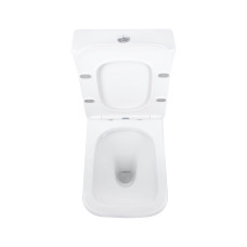Унітаз підлоговий Qtap Aries Rimless безобідковий з сидінням Soft-close WHITE QT03228302W