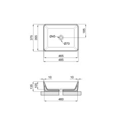 Раковина-чаша Qtap Tern 475х370х140 White QT17112074WN