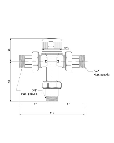 Змішувач термостатичний Icma 3/4" №148