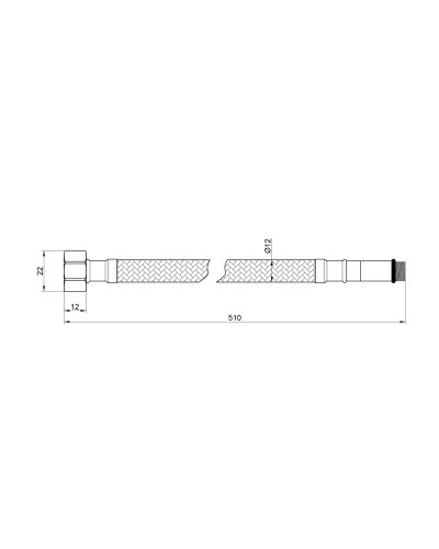 Гнучка підводка для води SD Plus М10 50 см (пара) SD396W50