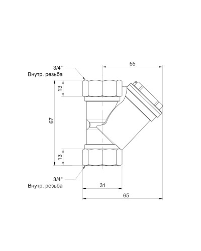 Фільтр SD Forte 3/4" для води SF124W20